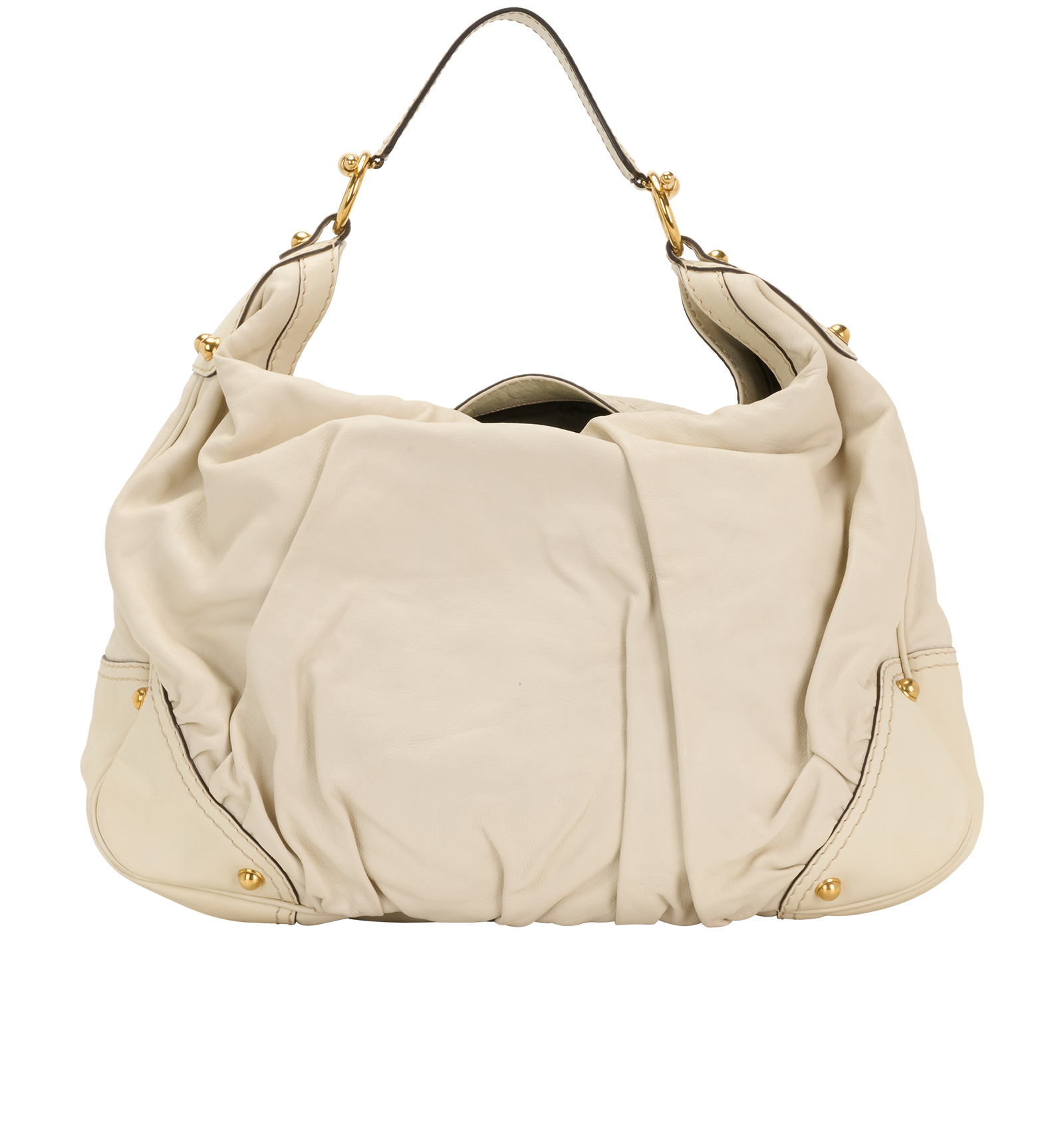 Jockey Hobo, &pound;295, Handbags, Cream, Leather, Back view